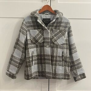 Hollister Flannel Plaid Coat